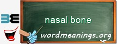 WordMeaning blackboard for nasal bone